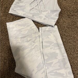 Lululemon Incognito Ribbed Luxtreme Camo Set 🍋